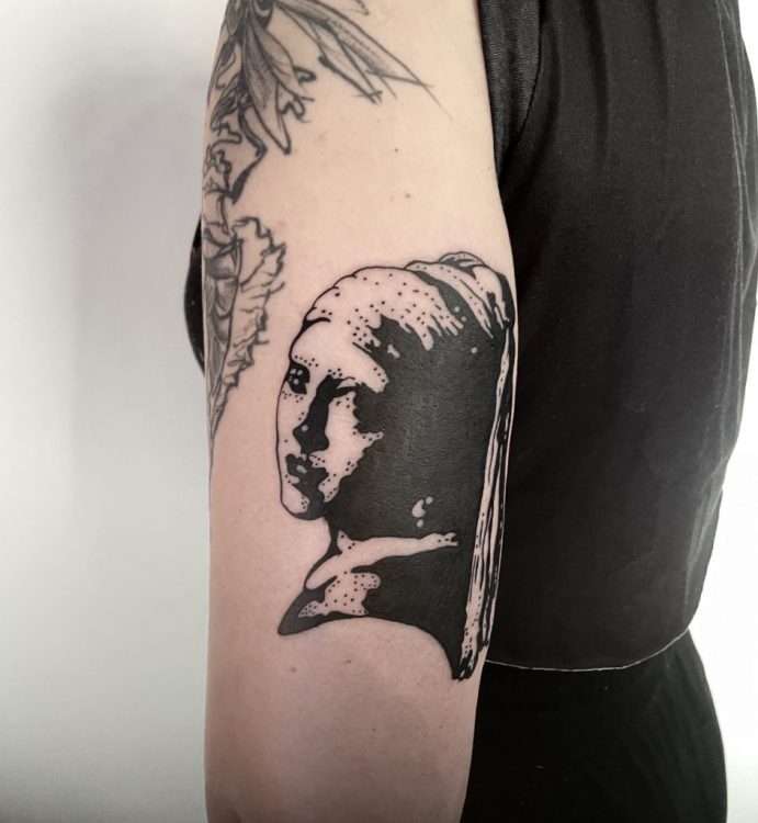 tatuaż twarz kobiety