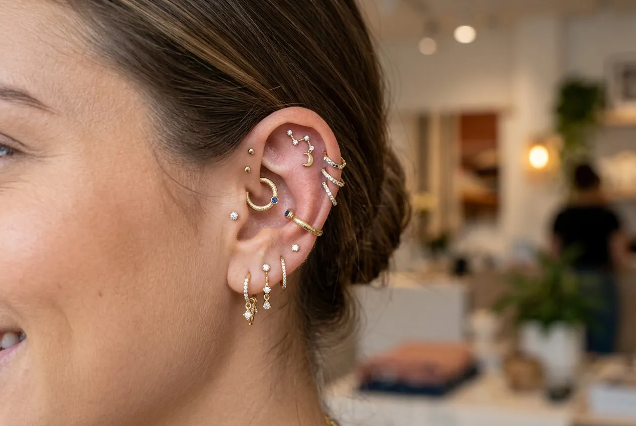 Curated ear 2026: dlaczego personalny projekt ucha stał się głównym trendem piercingu